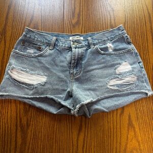 Billabong Blue Jean Shorts Distressed Cut-Off Sz 29